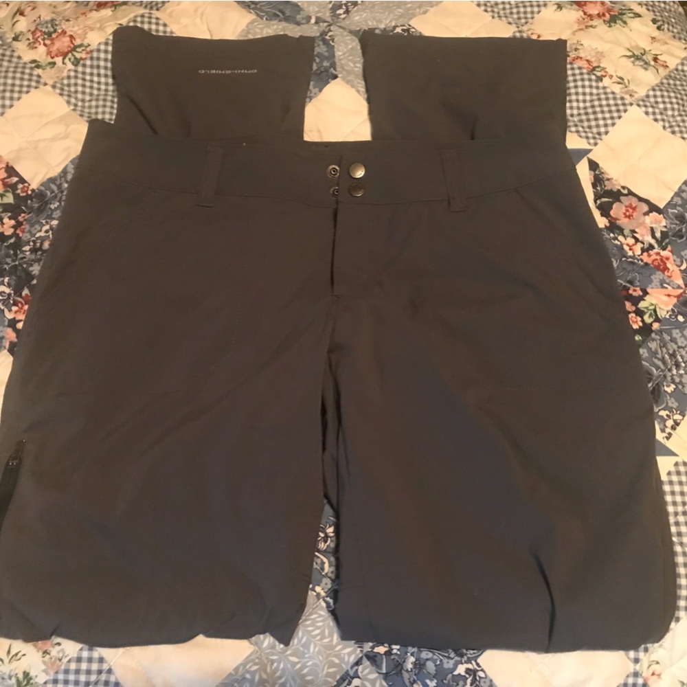 New Dark Gray Columbia pants sz 12 womens light material Omni shield